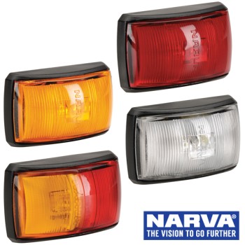 Narva Model 14 / LED Marker Lamp With Black Deflector Base & 0.5m Cable